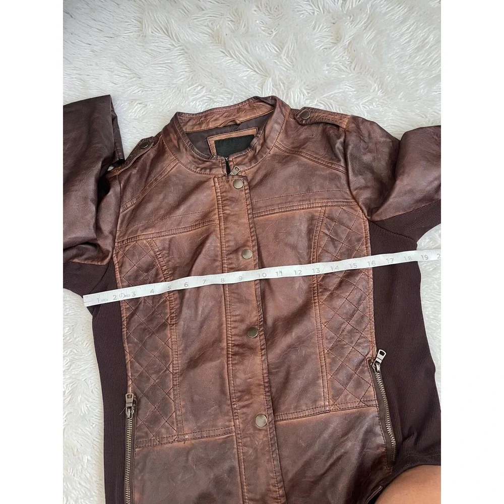 Maurices Size L Faux Leather Moto Jacket